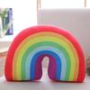 Shaped Lovely Rainbow Pillow Plush Dolls Soft Stuffed Toy Back Cushion Xmas Gift