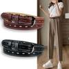 Hollowout Needle Womens Buckle Belt Versatile Decor Pu Leather Casual Korean
