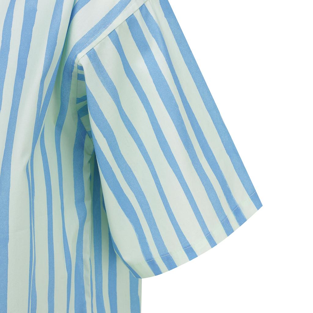 HYDROGEN Uni Stripe Pattern Graphic Short Sleeve Shirt