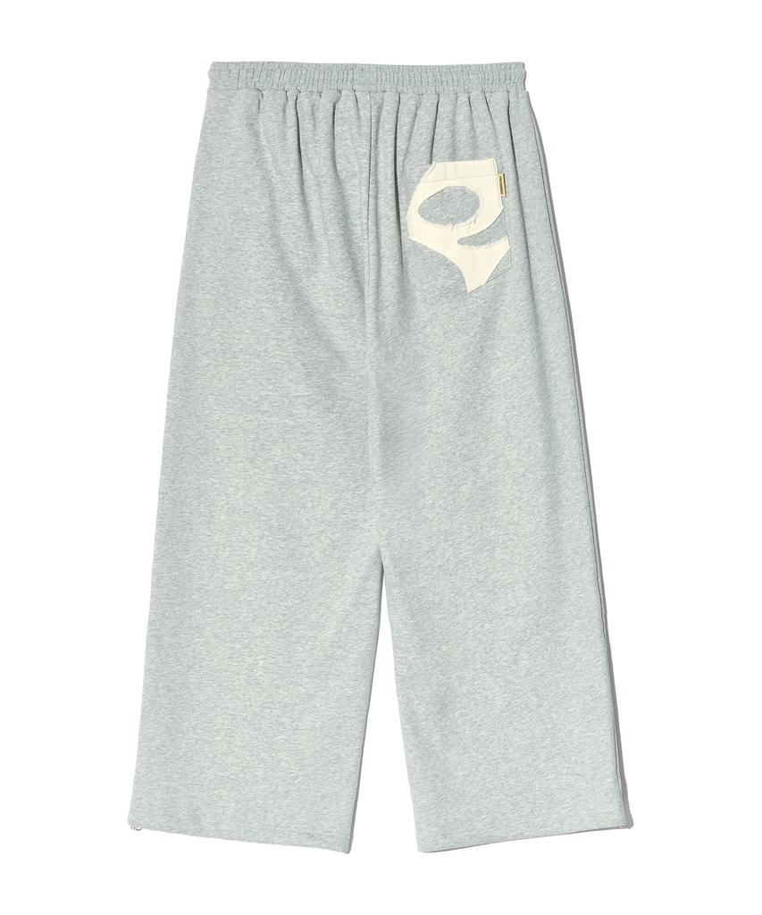 PEACE MAKER Pce Pocket Applique Sweat Pants (Grey)