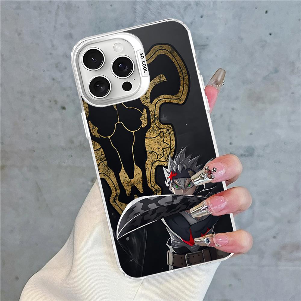 Black Clover Phone Case For IPhone 16 15 14 13 12 11 Pro Max X XR XSMAX 8 7 Plus Matte Shockproof Back Cover