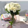 10Pcs Artificial Latex Roses Real Touch Flowers For Wedding Bridal Bouquet Home Decoration