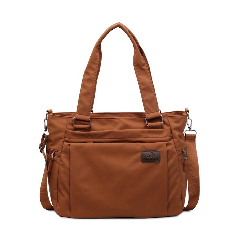 Canvas bag Women s shoulder bag Women s nylon Oxford cloth handbag Commuter casual messenger bag коричневый