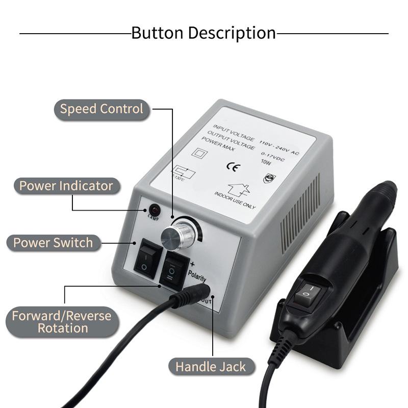 High-Speed Electric Nail Polisher 2000: Adjustable Speed Nail Polish Remover