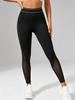 New hot-selling fitness mesh splicing sports leggings high waist hip-lifting yoga pants yoga clothes leggings