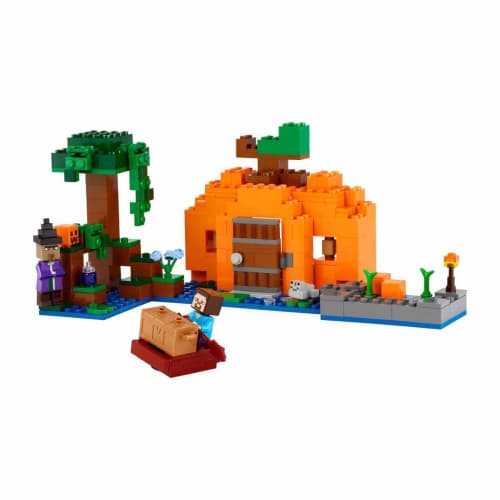 LEGO Minecraft Pumpkin Field Toy Present Birthday Block Christmas Boys Girls Children 8 Years Old 9 Years Old 10 Years Old Elementary School Student M
