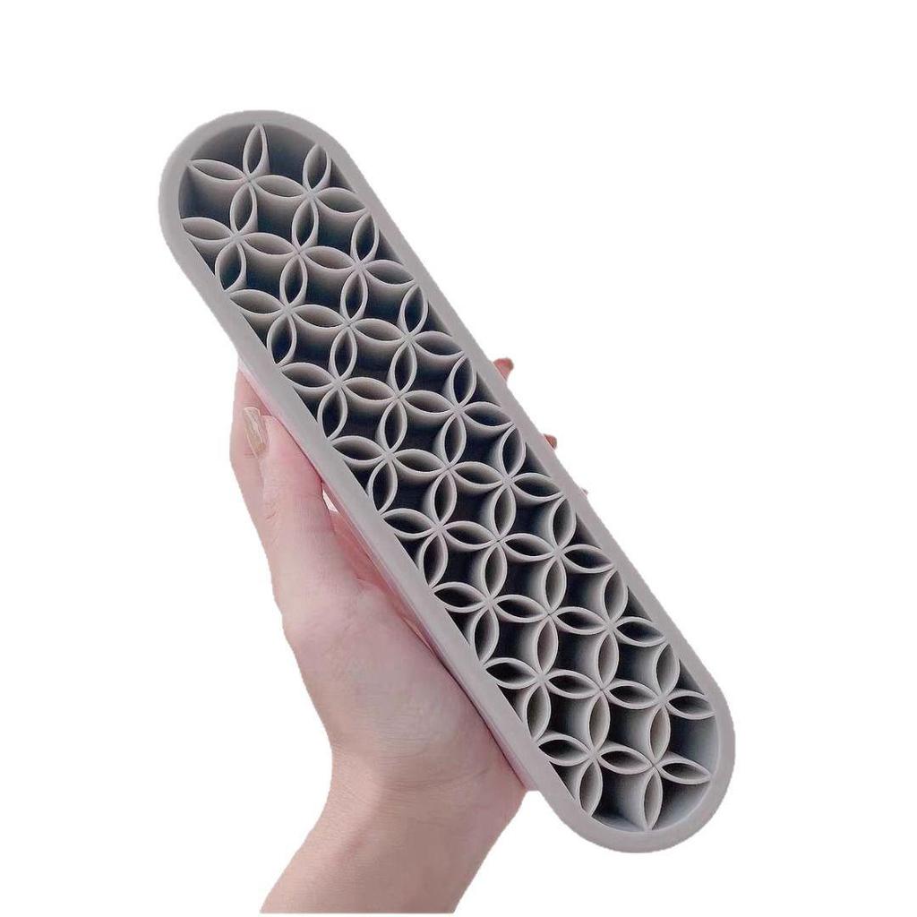 Punktuelle Silikon-Make-up-Pinsel-Aufbewahrungsbox & Lippenstift-/Augenbrauenstift-Halterständer