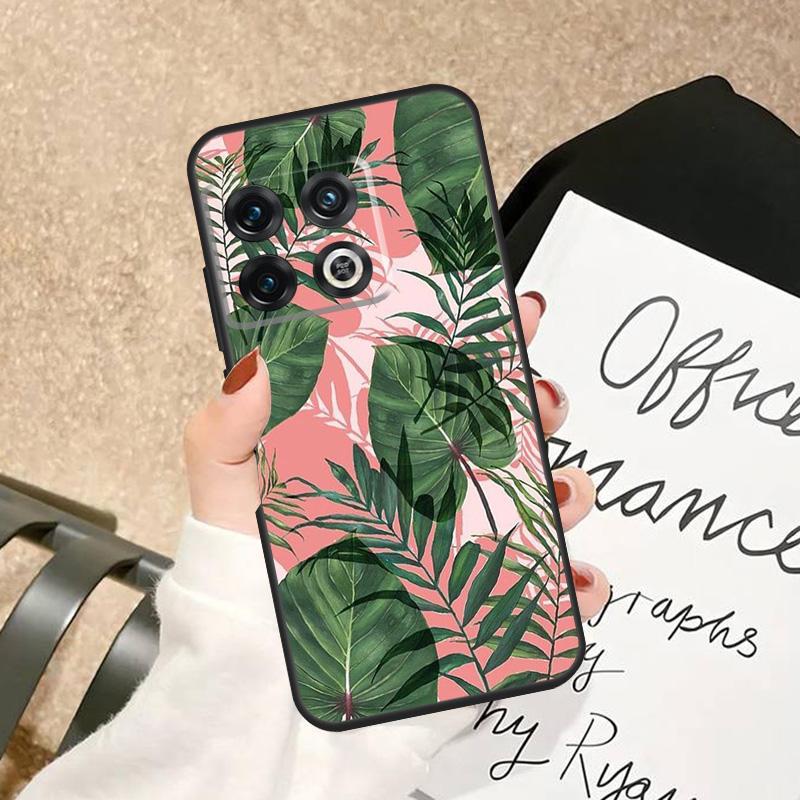 

Tropical leaves Banana Leaf Case For OnePlus 15R 15 13 13R 13T 12 12R 10T 11 10 Pro Nord 5 CE 2 3 4 Lite N20 N30 Cover OnePlus 11