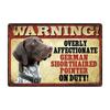 Cartel de Metal Divertido de Advertencia para Perros Decoración de Pared 20x30cm