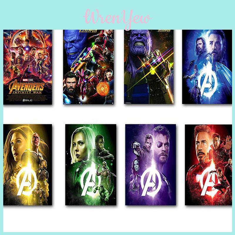 Luxurious Silk Cloth Marvel Hero Poster For Bedroom And Study Decor
