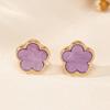 Fashion Lucky Clover Petals Niche Design High-End Earrings Trendy Temperament Earrings