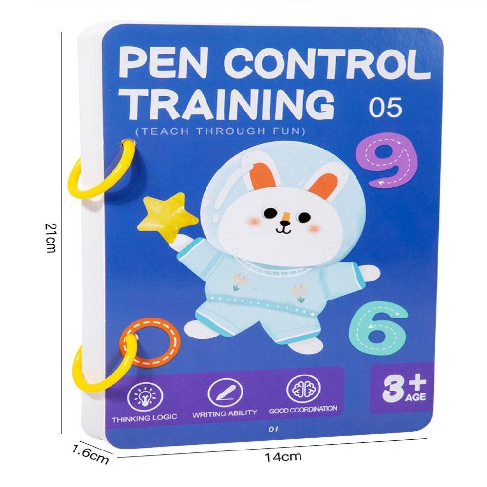 Reusable Magical Tracing Workbook Erasable Pen Control Training Book  Kids Practice