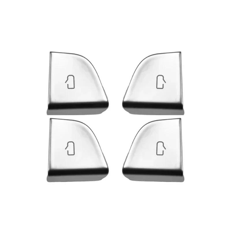 4PCS Door Button Decoration Sticker for Tesla Model 3 Highland Model Y Juniper 2025 ABS Door Switch Patch Decal Trim Accessories