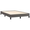 Exclusive House - Bed Slat Base with Grey Faux Leather Mattress 120x190 Cm
