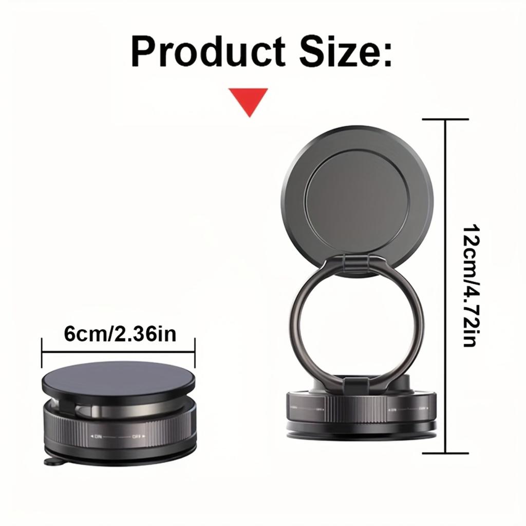 Magnetisk telefonholder for bil, Justerbar roterende dobbeltsidig sugekopp, Håndfri telefonholder, Håndfritt kjøretilbehør | Moderne biltilbehør
