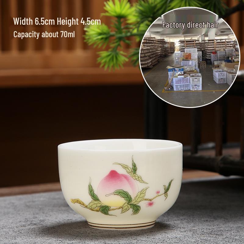 Sheep Fat Jade Porcelain Teacup: Chinese Ceramic Master Cup for Tea Tasting