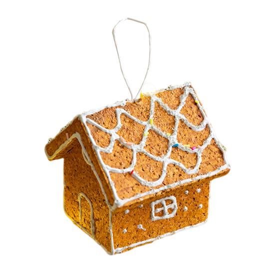 Yousheng Gingerbread Christmas Ornaments Foam Gingerbread Man House Candy Cookie Xmas Tree Hanging Decoration for Christmas Home Decor