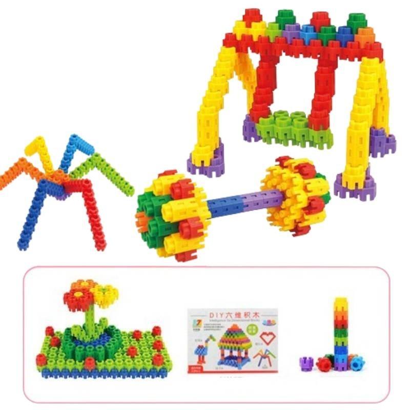 Hexagonal Building Blocks Educational Plastic Toy For Kids 3-6 Years Old Boys Girls Assembly Insert Toy 38-50 Pieces