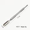 Stainless Steel Double-Headed Cuticle Pusher and Nail Scraper Tool