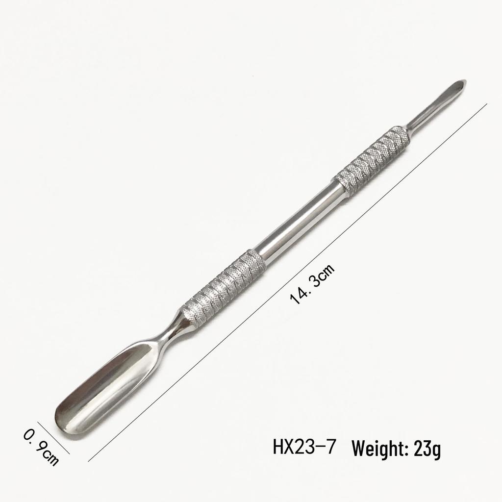Stainless Steel Double-Headed Cuticle Pusher and Nail Scraper Tool