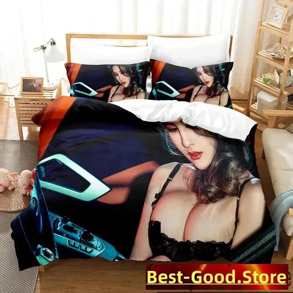 Sexy Y2K Mädchen Sexy Bettwäsche Set Jungen Mädchen Einzelbett Queen King Size Bettbezug Kissenbezug Bett Jungen Erwachsene Heimtextil
