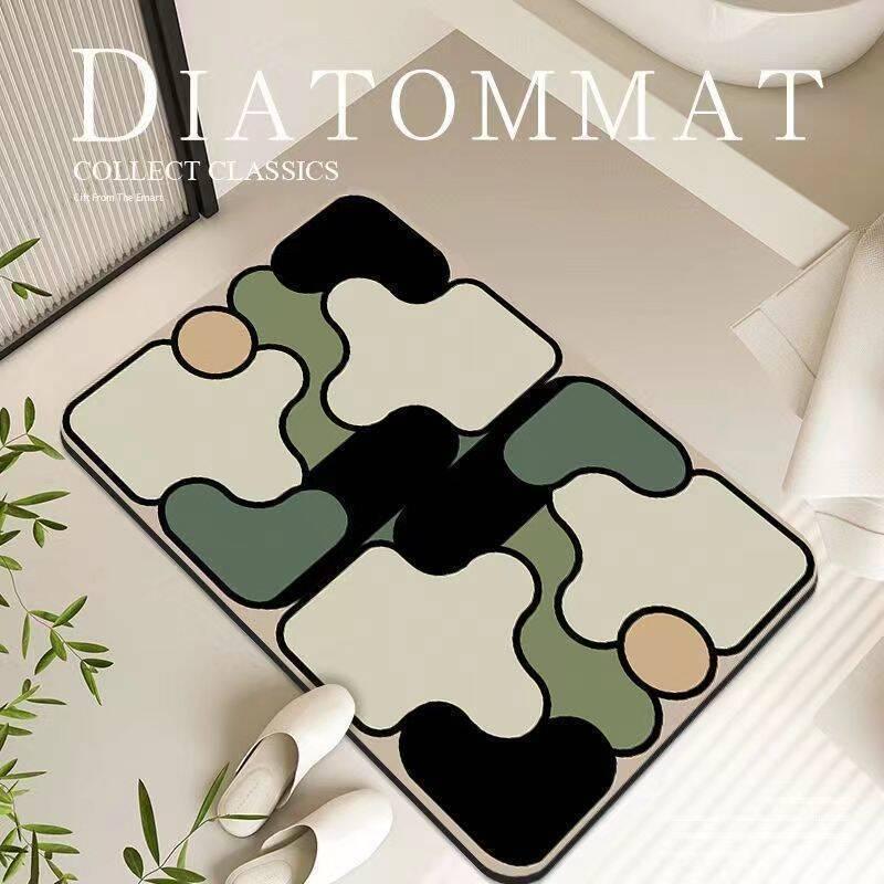 Creative Irregular Shape Diatom Mud Bathroom Mat - Non-slip, Quick-Dry, Water Absorbent