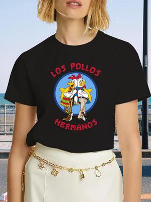 Luxury Brand LOS POLLOS HERMANOS Graphic Tshirt Summer Casual T-Shirts For Women's Men's Girls Streetwear Short Sleeve Tee Shirt
