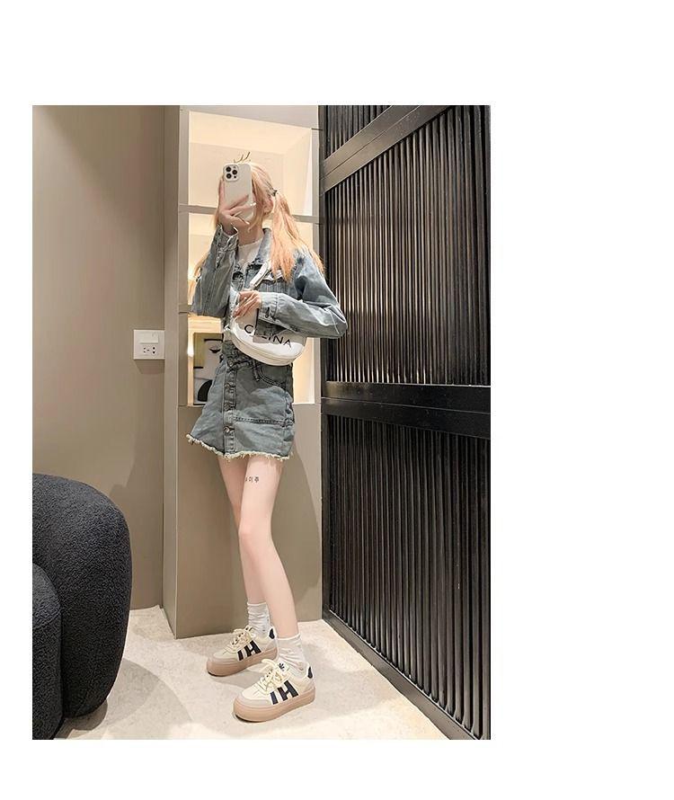 Vielseitige Damen-Sportsneaker mit dicker Sohle, atmungsaktiv für Frühling und Herbst 2025