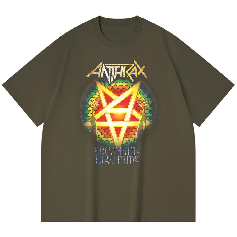 230 Gsm 100% Bomuld Heavy Metal T-shirt Rockband Populær Musik Print Unisex Tung Bomuld T-shirt
