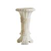 Sculpted Vase with Leaf Relief Decorative Column Jade-Like for Hotel, Villa