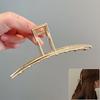Elegant Geometric Wave Metal Gold Silver Hair Claw Clip For Women Accessories Large Punk Crab Jaw Clamps Hairgrip Headdress