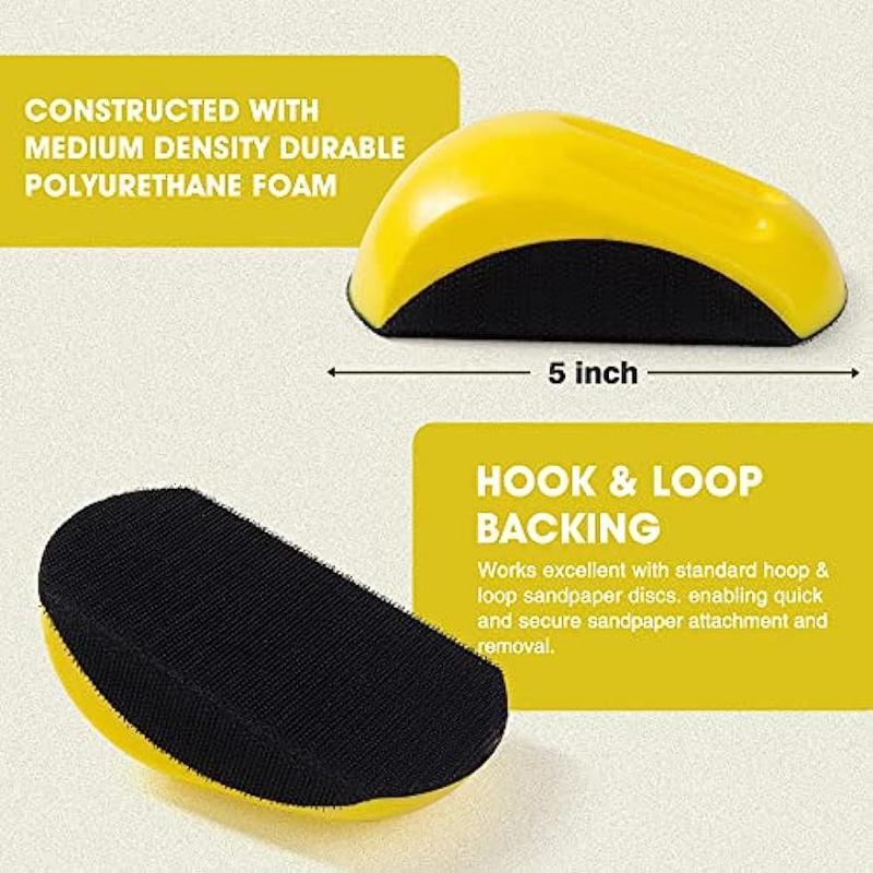 1pcs 5/6 Inch Hand Sanding Block Hook and Loop Hand Sanders for Wood Round and Mouse Hand Sanding Block Sanding