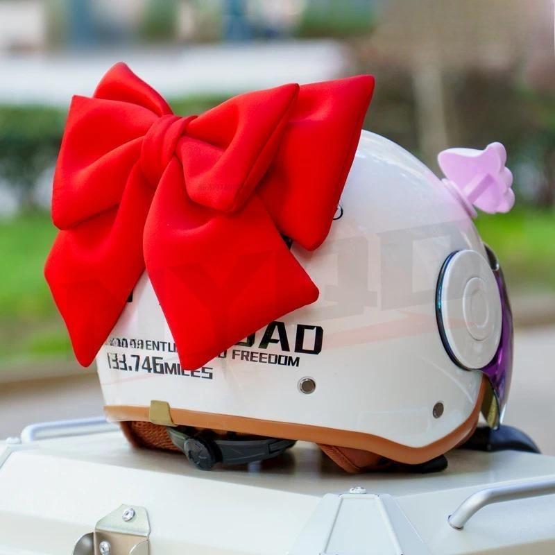 

1pc Bow Helmet Decoration Cute Bow Ornament for Motorcycle Electric Bike Ski Helmet Riding Accessories for Women