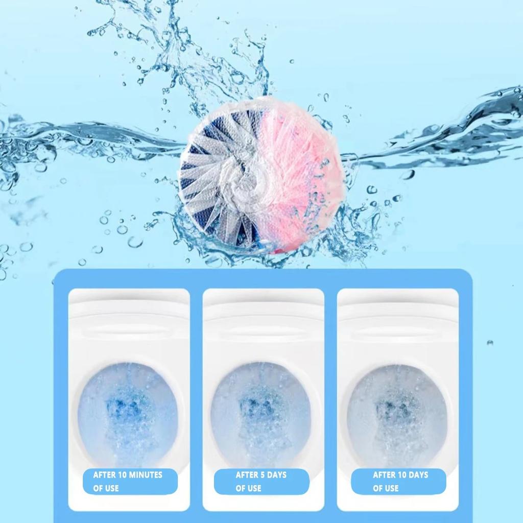 Drop-In & Forget Toilet Cleaner Tablets – Automatic Tank Cleaner, No Scrubbing Needed, Continuous Blue Clean for 30 Days, Fresh Scent