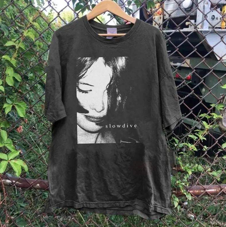 Retro Slowdive Band Tshirt Womens Printed Tshirt Summer New Style Unisex Casual and Fashionable Tshirt S