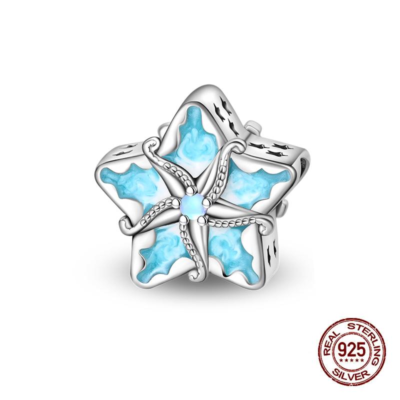 Summer Charms Copper Luminous Ocean Series Pendants Crab Whale Charms Beads Fit Original Bracelet Fine Diy Jewelry