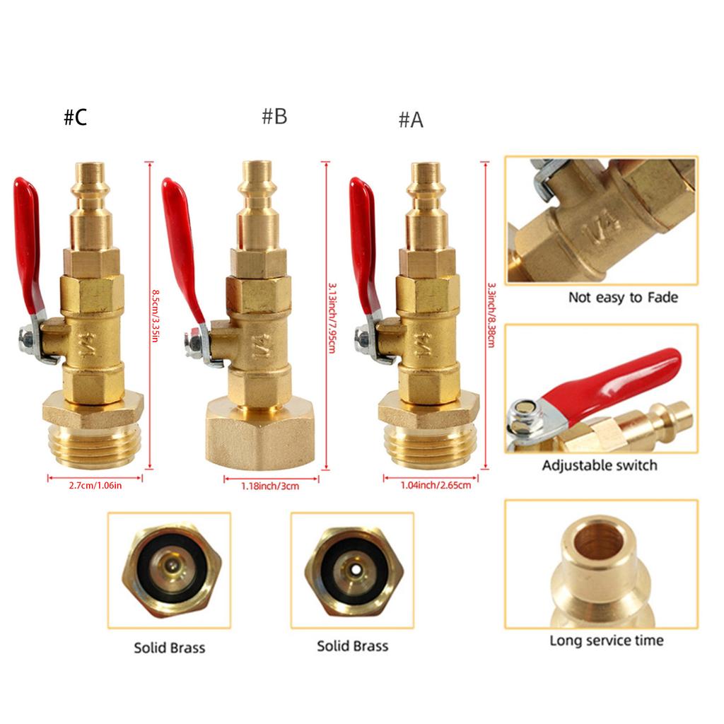 Wohnmobile Winterfest machen Ausblasadapter mit 1/4" Schnellanschlussstecker und 3/4" Gartenschlauchgewinde Winterfest machen Schnelladapter