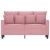 2 Seater Sofa Pink 120 Cm Velvet