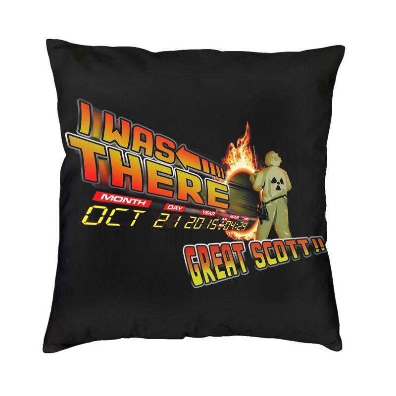 Back To The Future Cushion Covers Sofa Decoration 1980s Great Scott The Time Machine Square Throw Pillow Case 40x40