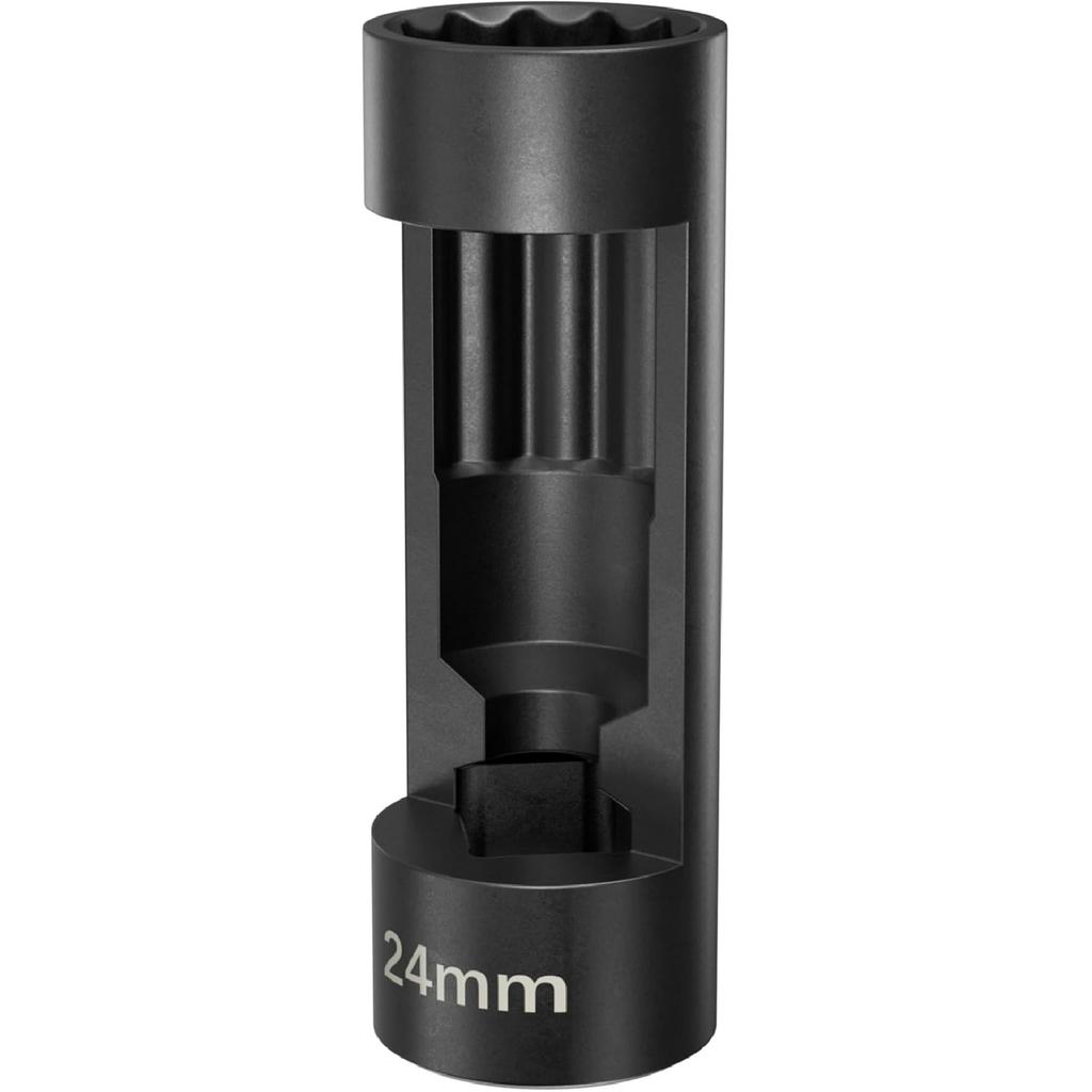 Suspension Socket Tool - 18mm, 19mm, 21mm, 22mm, 24mm Strut Nut Socket with 12 Point 1/2" Drive - Easy Remove Strut Nuts - Vm Number 3353