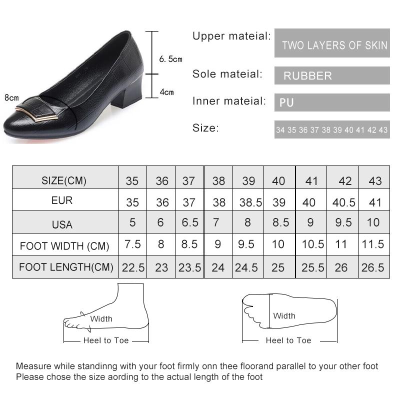 Fashion AIYUQI Dress Shoes Women Genuine Leather Large Size 41 42 Mid Heel Women Spring Shoes Fashion Red Office Work Shoes Women