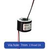 hole Dia.7mm / 5mm 220v 2A 2/4/6 channels  SRT007-22-04U Through-hole electric slip ring Conductive ring brush Hollow shaft