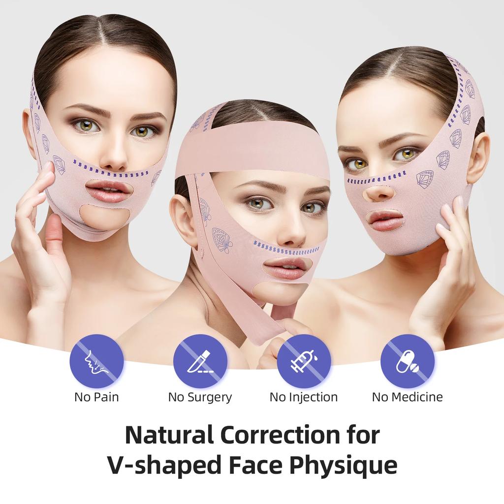 Gesichtsstraffungsbandage Frauen Gesichtslifting V-Linienformer Kinn Wangen Lift Up Gürtel Anti-Falten-Band Gesichts Schönheit Hautpflege Werkzeuge