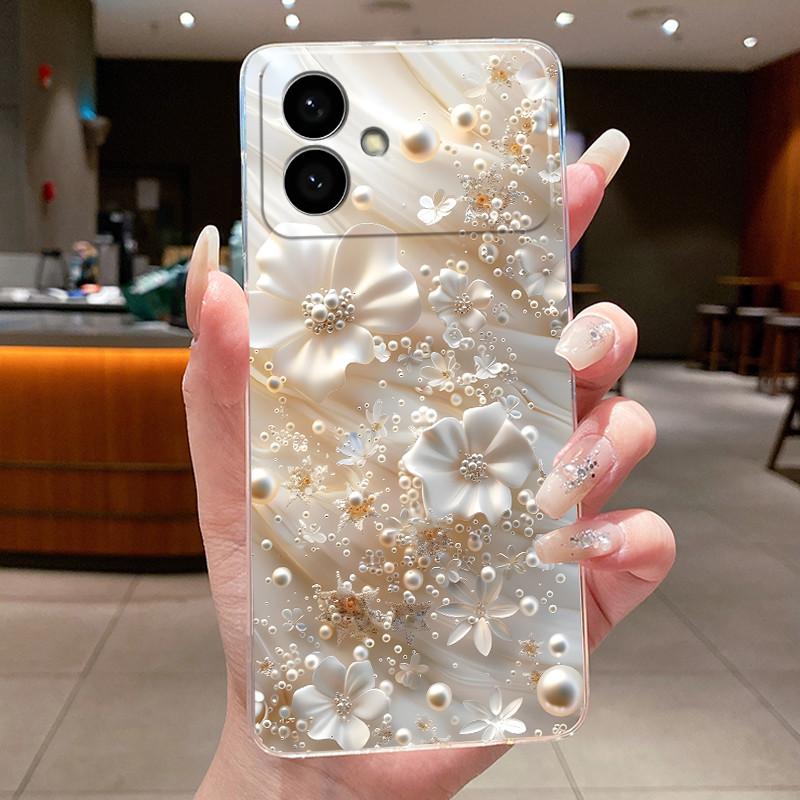 Case For Samsung Galaxy S26 Edge Flower Butterfly Protective Thin Casing Transparent Soft Silicone TPU Phone Cover