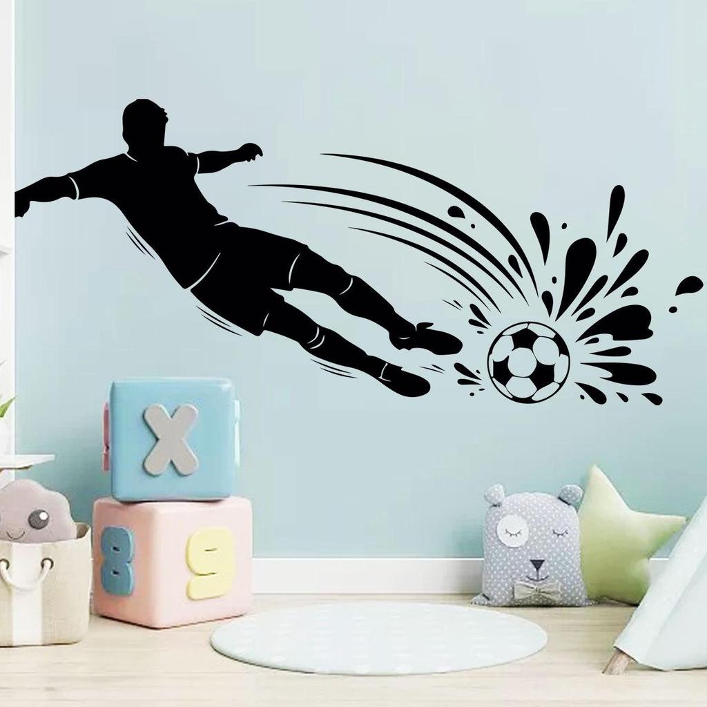 Creative World Cup Football Athlete Window Splash Shot Sticker for Bedroom Wall