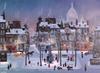 Buffalo Games - Michel Delacroix - Christmas in Montmartre - 1000 Piece Glitter Jigsaw Puzzle Holiday Puzzle for Adults - Precisely cut pieces, festiv