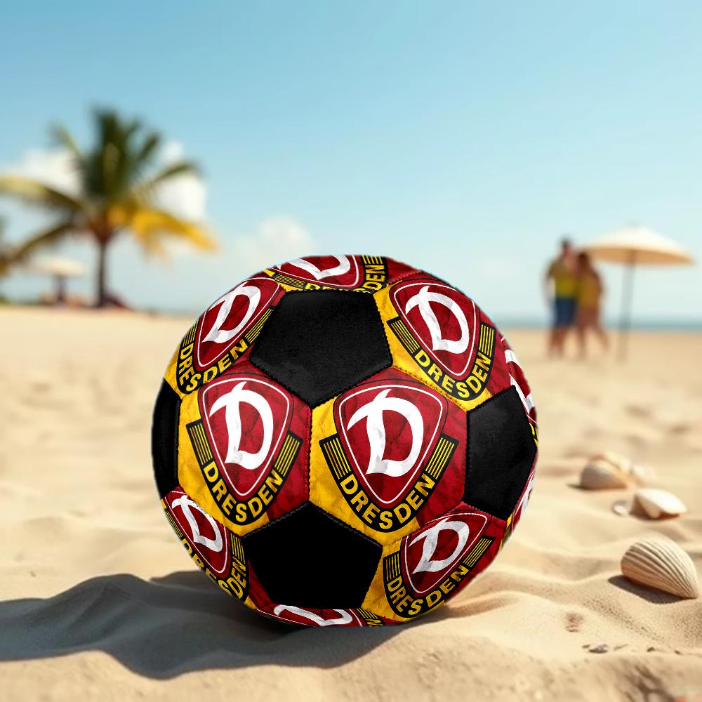 SIZE 5 Dynamo Dresden Soccer Ball Colorful All Ages Machine Stitched PVC Competition Ready Durable High-Bounce
