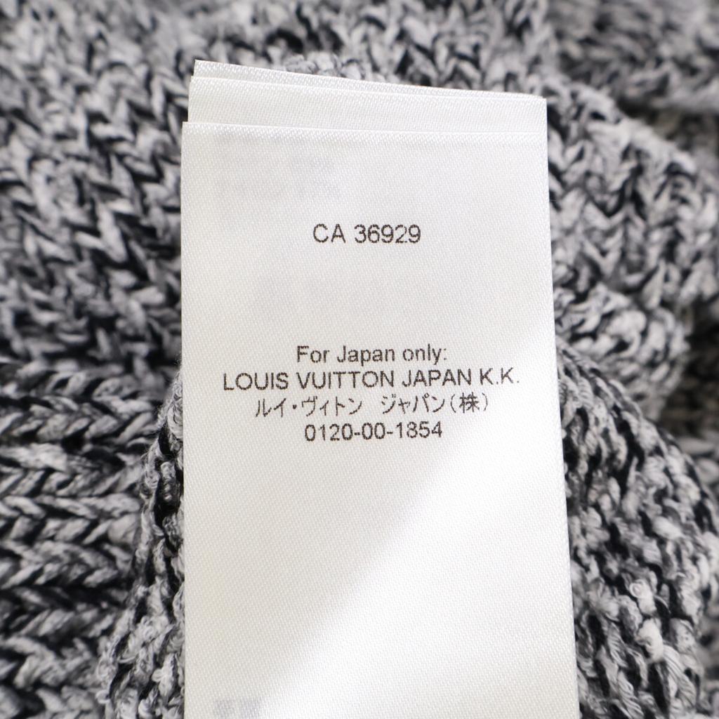 LOUIS VUITTON 22 Gray FMKM94 Wool Short Sleeve Knit tops M grayUsed