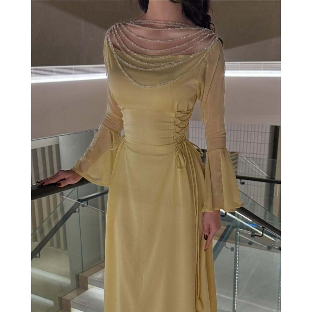 Spring Summer Women's Sexy Beaded Chain Lace-up Dress for European American Crossborder