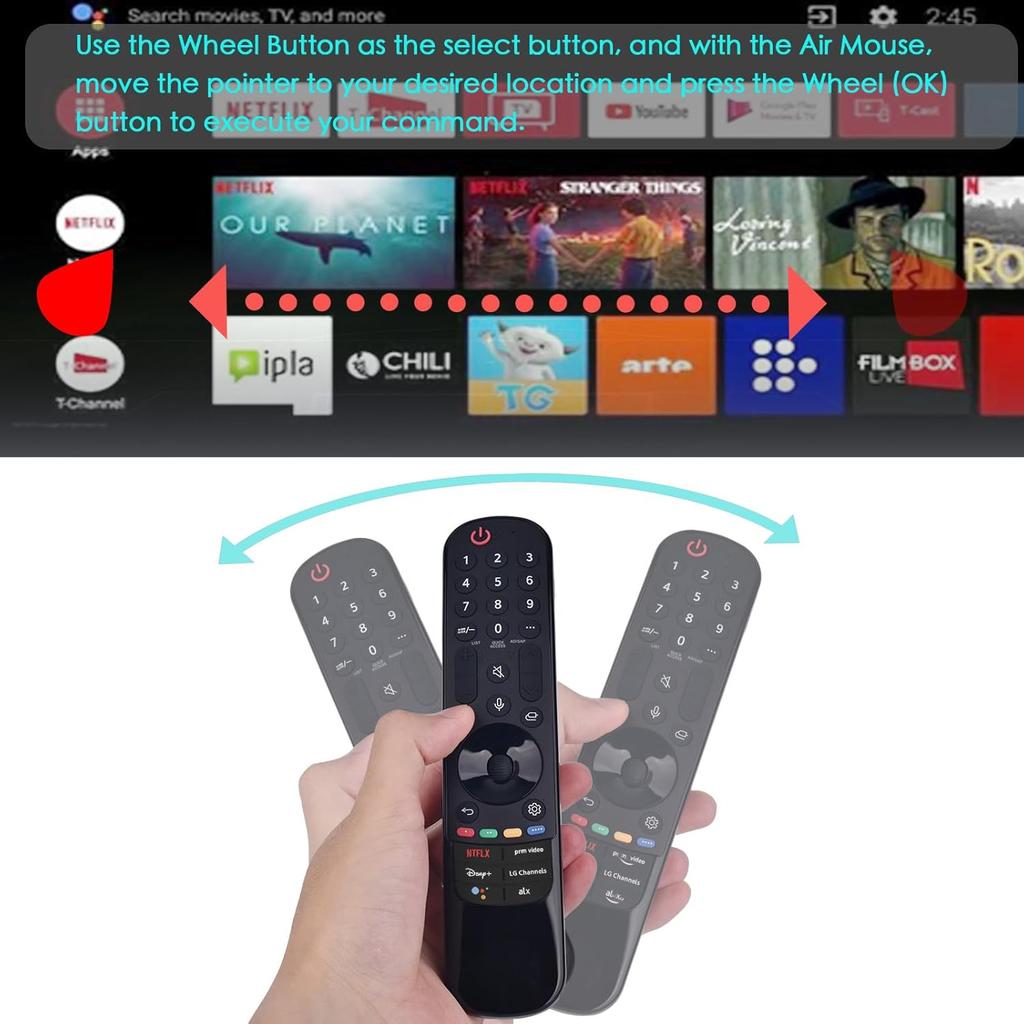 for LG Smart TV Remote,Magic Control AN-MR24GA/23GA/22GA/21GA with Voice and Pointer Function,Replacement for 2019-2024 LG